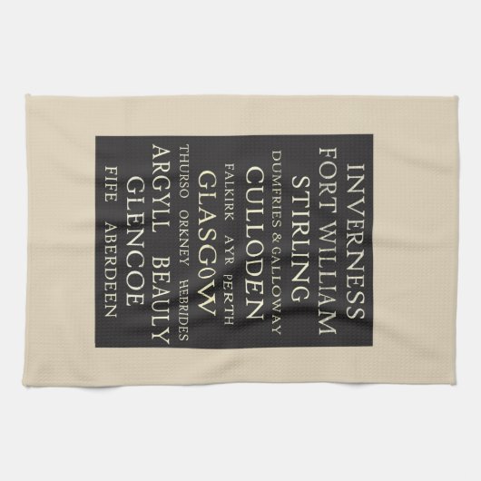 Linge De Cuisine Villes écossaises (Horizontal)