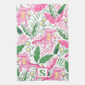 Linge De Cuisine Vin Alligator Pink vert Monogramme (Vertical)