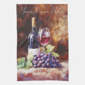 Linge De Cuisine Vin aquarelle (Vertical)