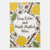 Linge De Cuisine Vin chaud de Noël blanc épicé (Vertical)