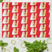 Linge De Cuisine Vin Et Fromage Invitation (Plié)