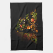 Linge De Cuisine Vin et fruits encore vivants (Vertical)