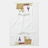 Linge De Cuisine Vin et pain de table toscan personnalisés (Vertical)