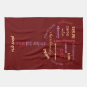Linge De Cuisine Vin Lover Typographie Verre (Horizontal)