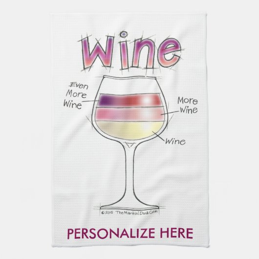 LINGE DE CUISINE VIN, PLUS DE VIN, ENCORE PLUS DE VIN (Vertical)