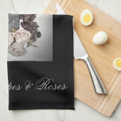 Linge De Cuisine Vin, raisins et Roses (Quart Plié)