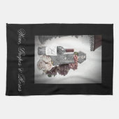 Linge De Cuisine Vin, raisins et Roses (Horizontal)