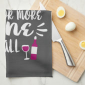 Linge De Cuisine Vin rouge blanc Conception de texte humoristique (Quart Plié)