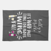 Linge De Cuisine Vin rouge blanc Conception de texte humoristique (Horizontal)