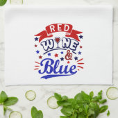 Linge De Cuisine Vin rouge et bleu (Plié)