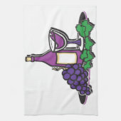 Linge De Cuisine Vin rouge et raisins pourpres (Vertical)