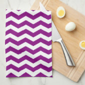 Linge De Cuisine Vina Del Mar Purple Wave Chevron (Quart Plié)