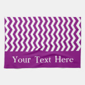 Linge De Cuisine Vina del Mar Purple Wave Chevron personnalisable (Horizontal)