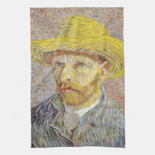Linge De Cuisine Vincent van Gogh - Autoportrait au chapeau de pail