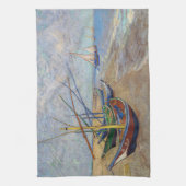 Linge De Cuisine Vincent van Gogh - Bateaux de pêche sur la plage (Vertical)