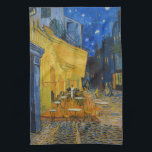Linge De Cuisine Vincent van Gogh - Café Terrasse en soirée<br><div class="desc">Café Terrasse sur la Place du Forum à la Nuit - Vincent van Gogh,  1888</div>