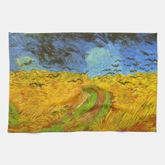 Linge De Cuisine Vincent van Gogh Champ de blé avec corbeaux (Horizontal)