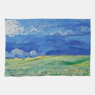 Linge De Cuisine Vincent van Gogh - Champs de blé sous des nuages o
