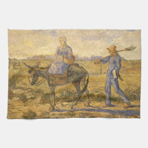 Linge De Cuisine Vincent van Gogh - Couple de paysans allant au tra