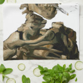 Linge De Cuisine Vincent van Gogh - Crâne avec cigarette brûlante (Plié)