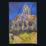 Linge De Cuisine Vincent van Gogh - L'église d'Auvers<br><div class="desc">L'église d'Auvers / l'Eglise à Auvers-sur-oise par Vincent Van Gogh en 1890</div>