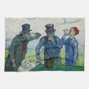 Linge De Cuisine Vincent van Gogh - Les Buveurs, d'après Daumier