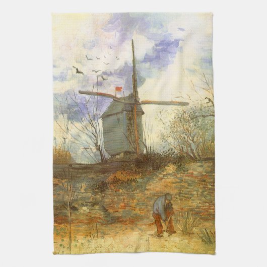 Linge De Cuisine Vincent van Gogh - Moulin de la Galette, Windmill (Vertical)