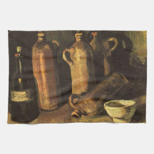 Linge De Cuisine Vincent van Gogh - Nature morte avec 4 bouteilles 