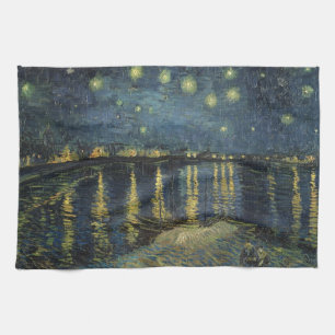 Linge De Cuisine Vincent van Gogh Nuit étoilée sur le Rhône
