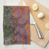 Linge De Cuisine Vincent van Gogh - Olive Grove, Orange Sky (Quart Plié)