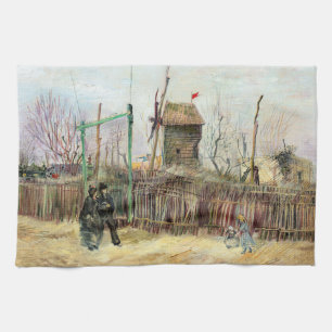 Linge De Cuisine Vincent van Gogh - Scène de rue à Montmartre