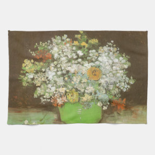 Linge De Cuisine Vincent van Gogh - Vase avec des Zinnias et des Fl