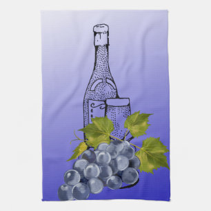 Linge De Cuisine Vins et raisins