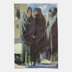 Linge De Cuisine Vintage amérindien, Taos Girls par Walter Ufer