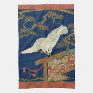 Linge De Cuisine Vintage Art du Japon Faucon Blanc G.A. Audsley