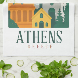 Linge De Cuisine Vintage Athènes Grèce Voyage - Parthenon