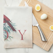 Linge De Cuisine Vintage cardinal sur mesure Noël (Quart Plié)