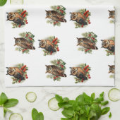 Linge De Cuisine Vintage Christmas Owl (Plié)