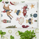 Linge De Cuisine Vintage Christmas Toys Pattern (Plié)