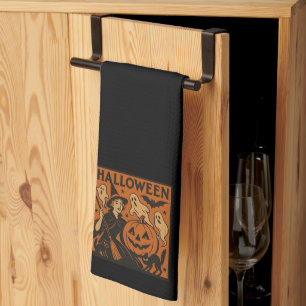 Linge De Cuisine Vintage, classique sorcière d'Halloween, fantôme &