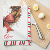 Linge De Cuisine Vintage Coffee Beans & Biscuits wreath (Quart Plié)