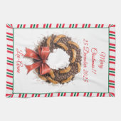 Linge De Cuisine Vintage Coffee Beans & Biscuits wreath (Horizontal)