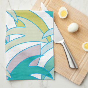 Linge De Cuisine Vintage coloré Feuilles tropicaux Vintages