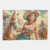 Linge De Cuisine Vintage Cowgirl (Horizontal)