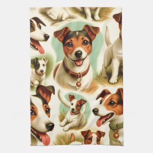 Linge De Cuisine Vintage Cute Jack Russell Terrier