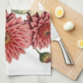 Linge De Cuisine Vintage Dahlias (Quart Plié)