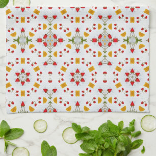 Linge De Cuisine Vintage de fleurs du milieu du siècle atomique