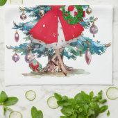 Linge De Cuisine vintage de Noël 1950 (Plié)