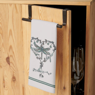 Linge De Cuisine Vintage Dragonfly Heart Faith Hope Love