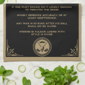 Linge De Cuisine Vintage Golf Rules Wall  (Plié)